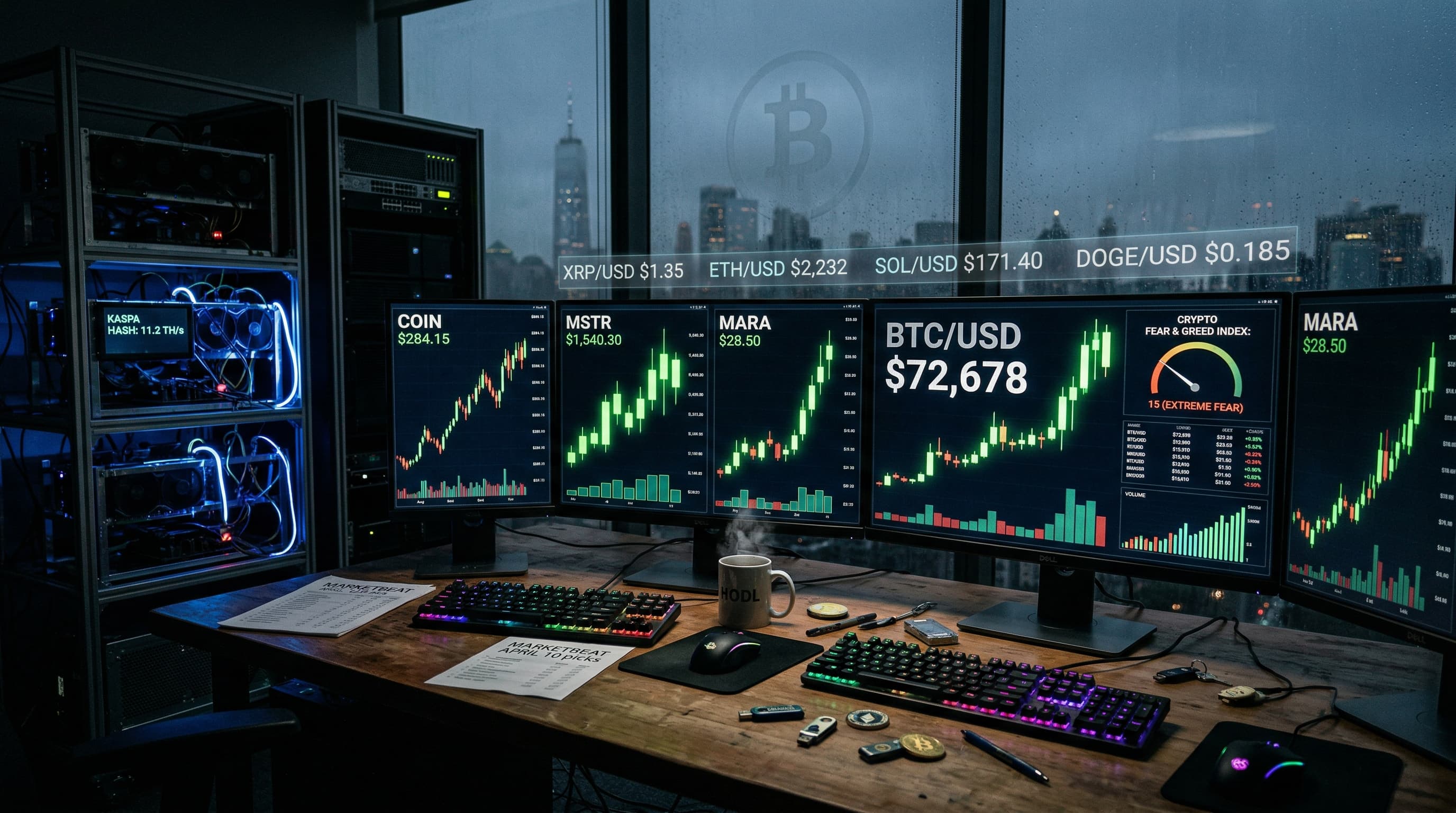 Cryptocurrency Stocks Top MarketBeat's April 10 Watchlist