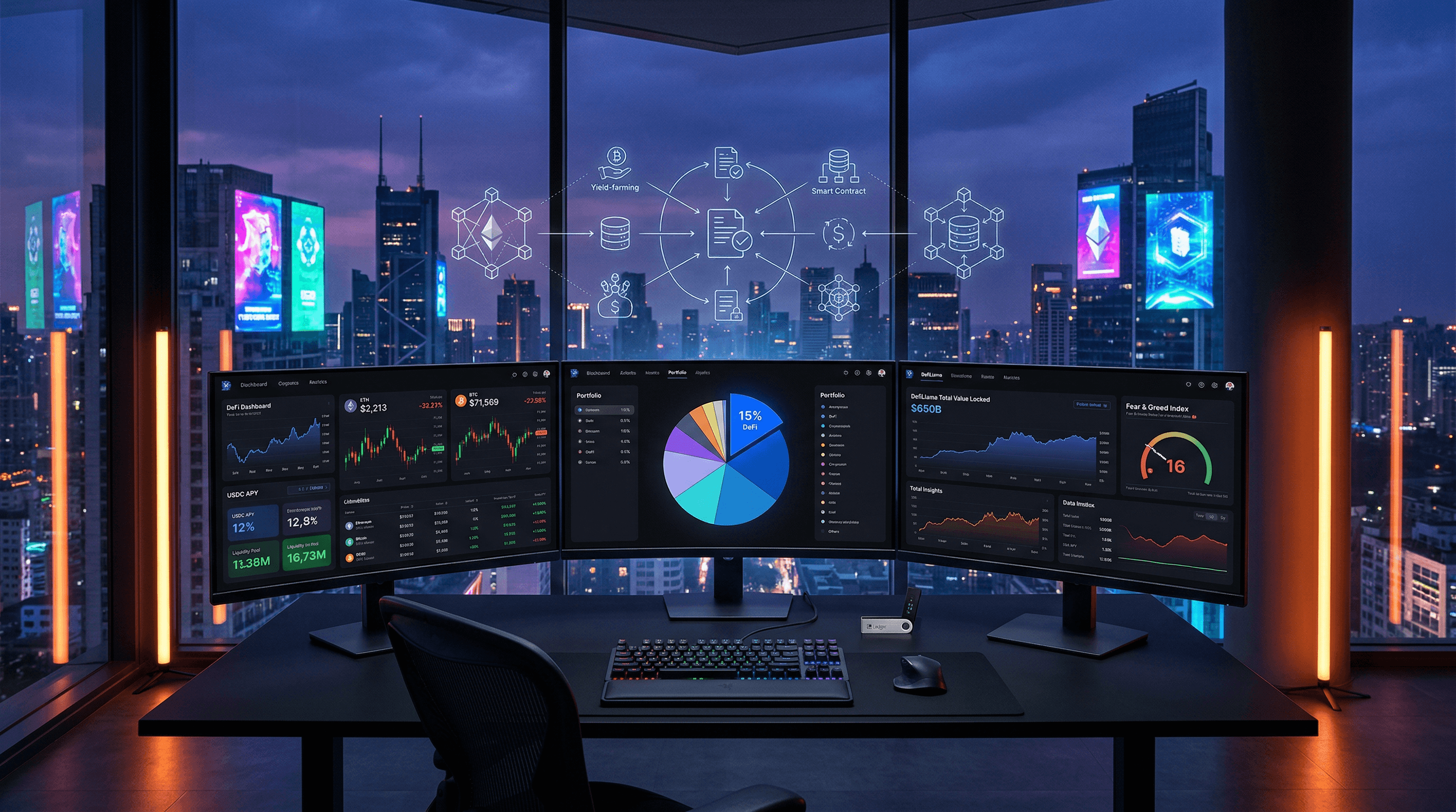 Crypto Portfolios Yield 12% DeFi APY Amid Fear