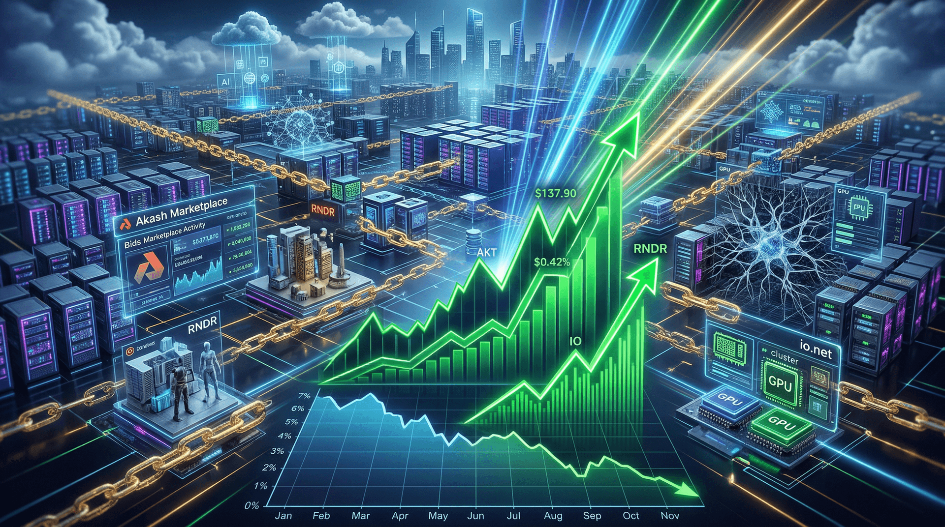 DePIN Cloud Tokens Surge 30%+ After CPI Data Drop