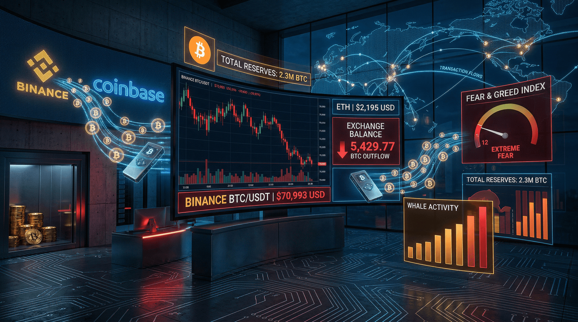 Bitcoin Exchange Outflows Hit 5,429 BTC Amid Fear & Greed Index at 12