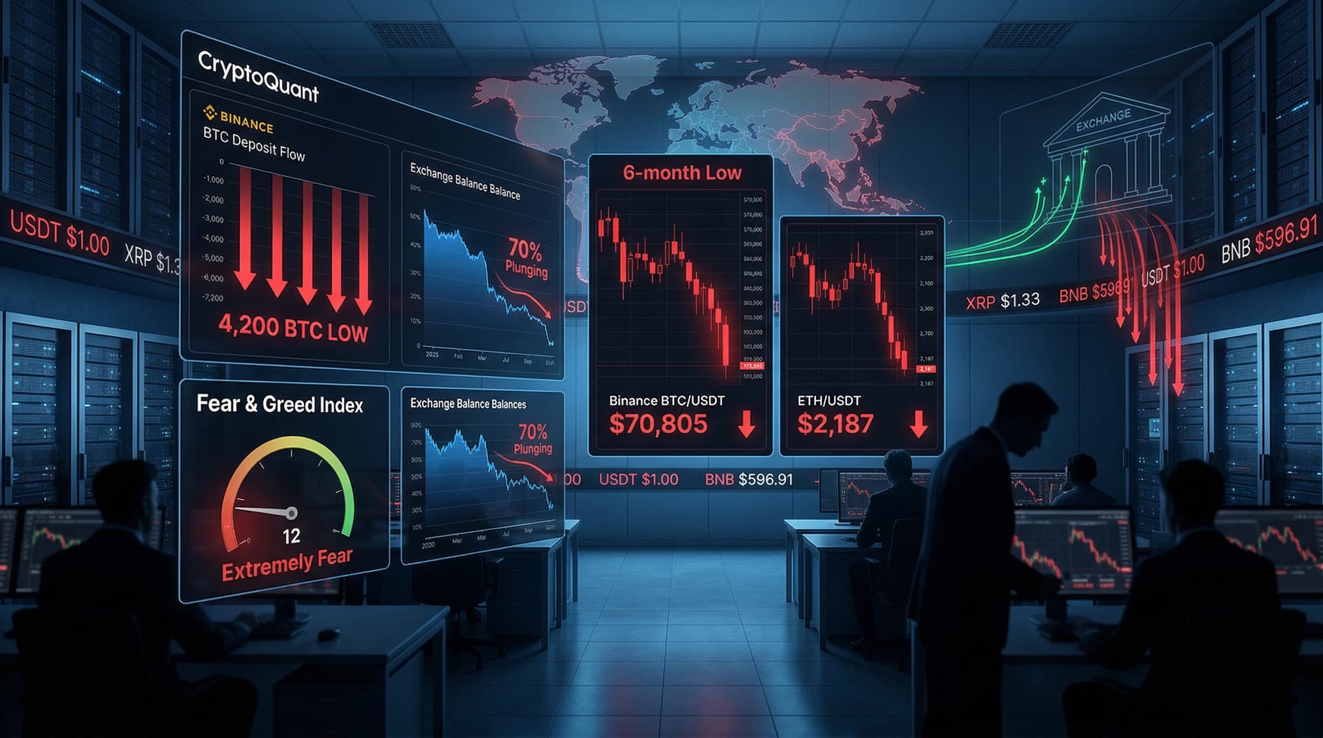 Binance Deposits Drop 70% to 4,200 BTC, Six-Month Low