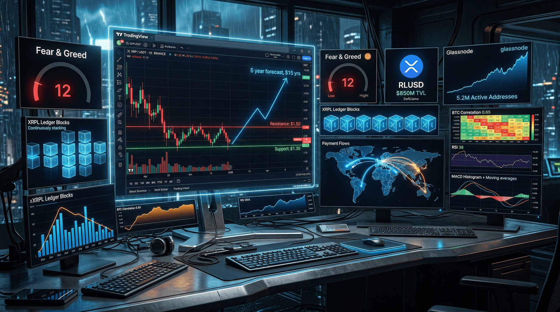 XRP 5-Year Forecast: $1.33 on Binance Amid Fear & Greed at 12