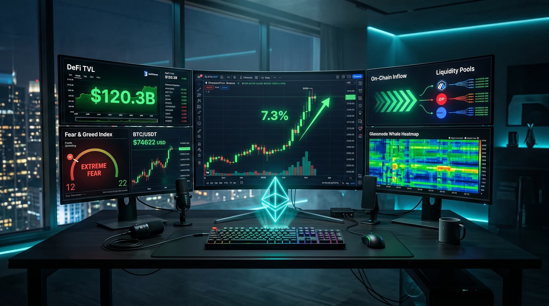 Ethereum Price Surges 7.3% to $2,351 on Binance ETH/USDT