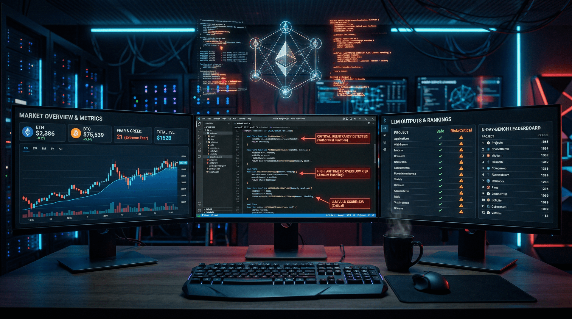 82% LLM Vuln Detection on N-Day-Bench as ETH Surges 8.2%