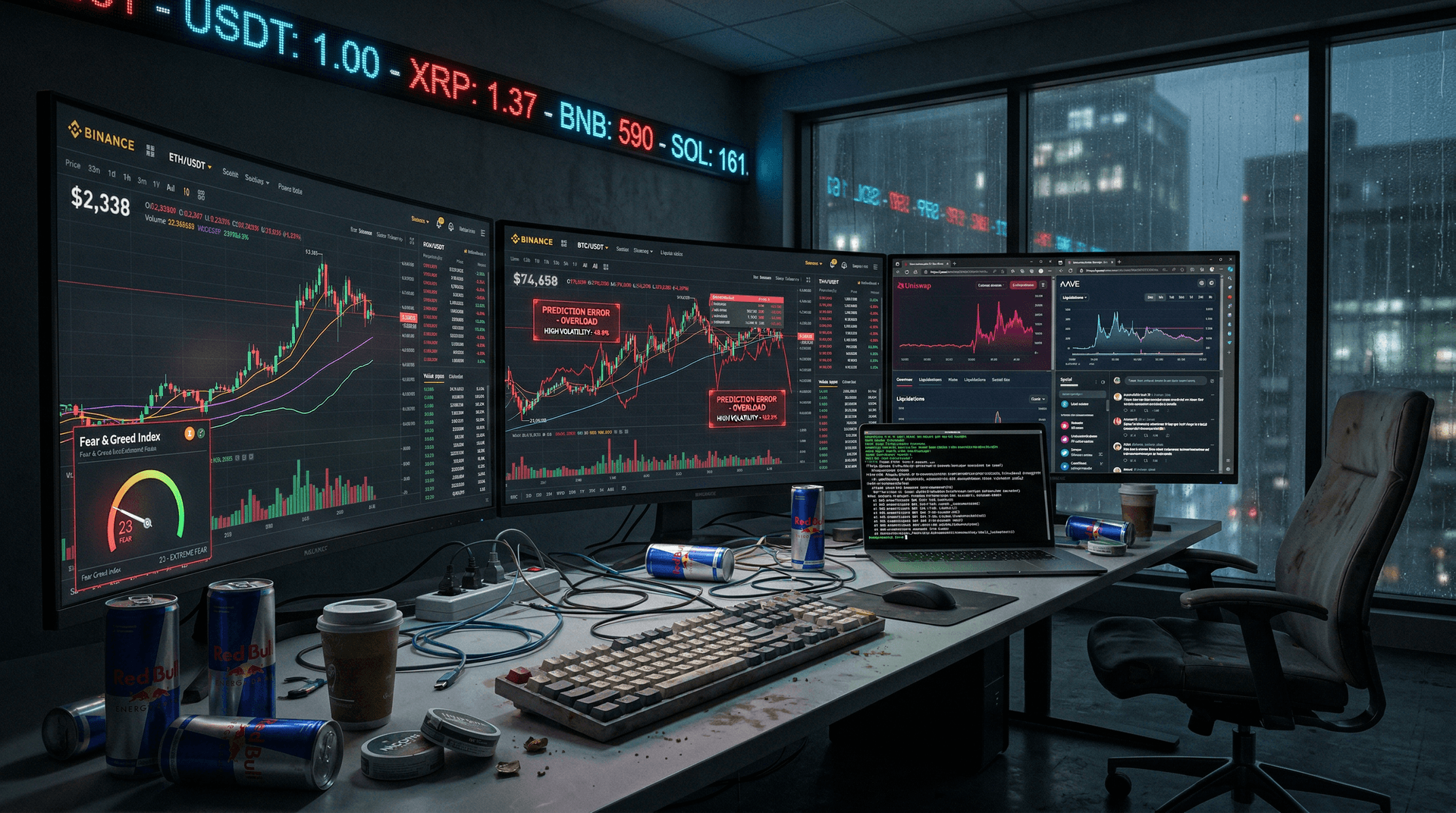 AI Workslop Crypto Overwhelms Analysts, Fear & Greed Hits 23