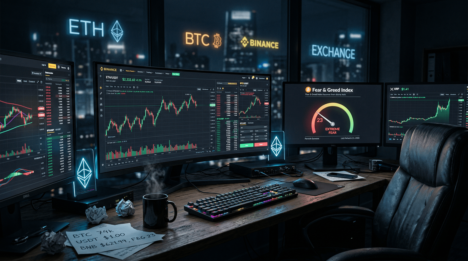 Ethereum Price $2,332 Holds Amid Fear & Greed 23